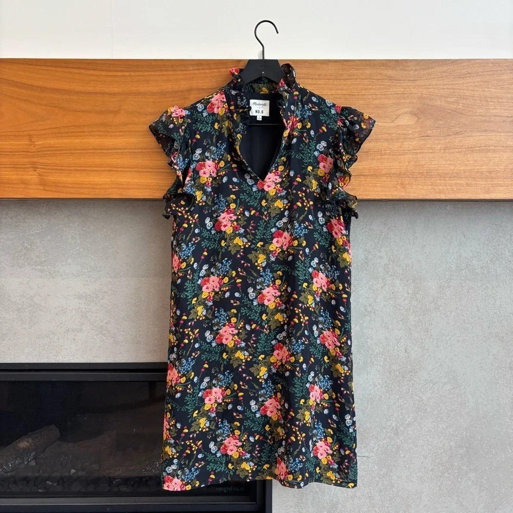 Madewell x No.6 Silk Beacon Dress in Garden Bouquet, Size 0